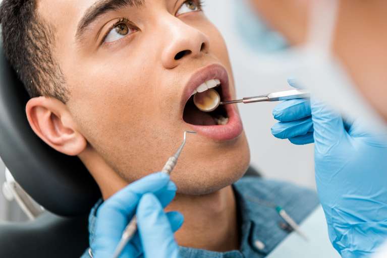 man at the dentist in knoxville