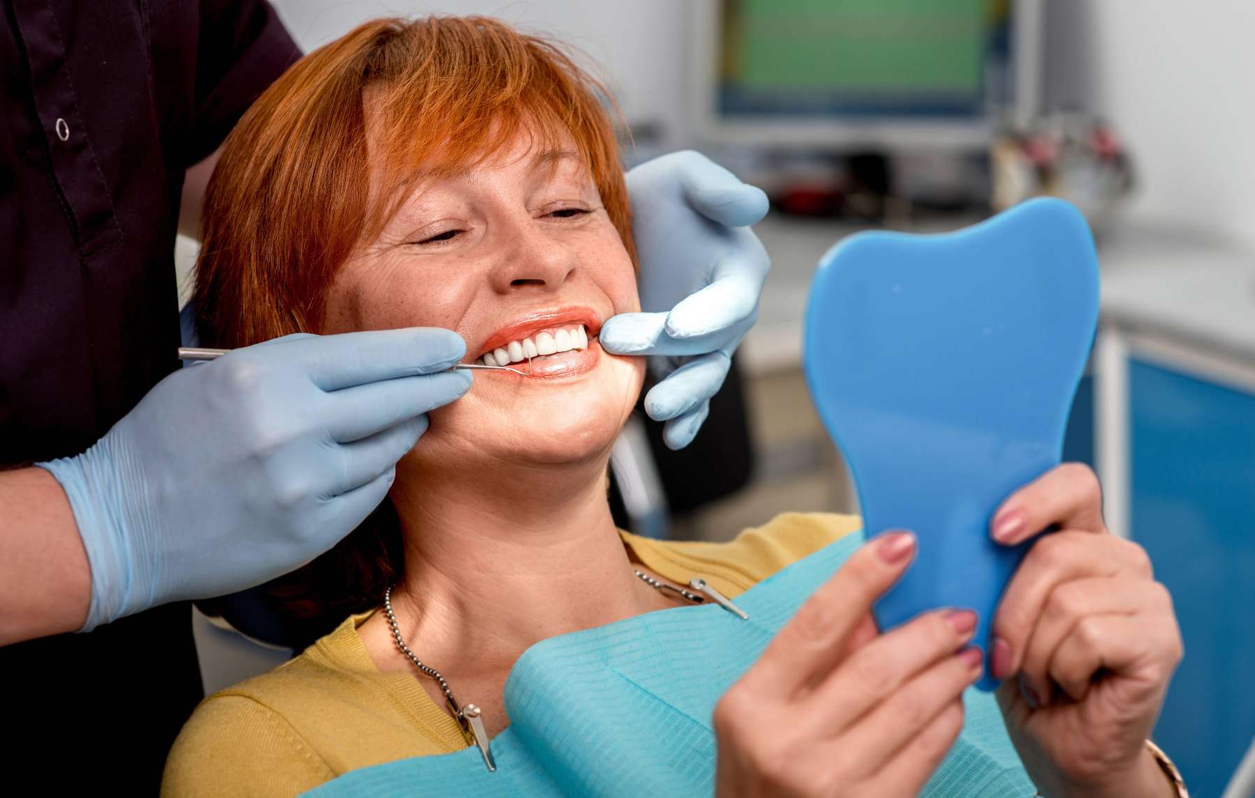 woman at the dentist in knoxville