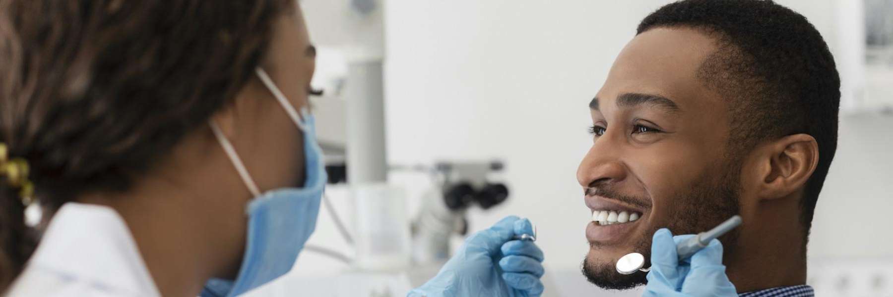 young man at his dentist in knoxville tn